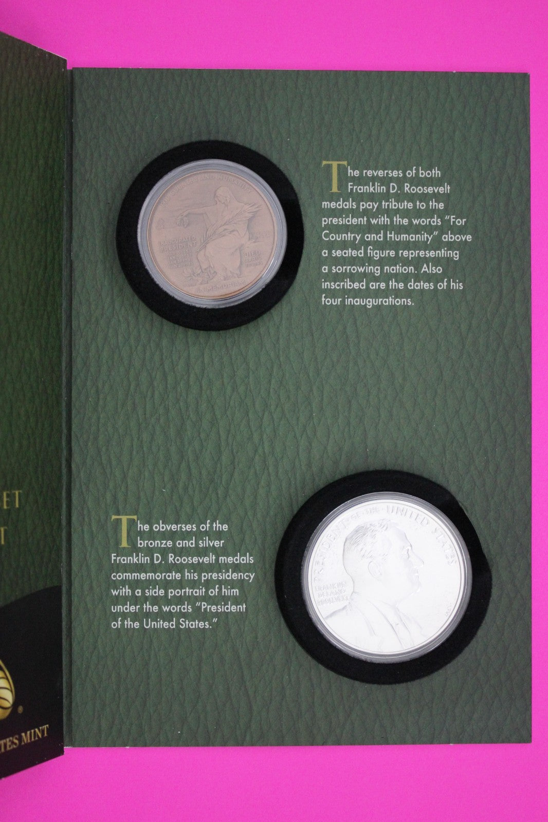 Gem 2014 Franklin Roosevelt Coins & Chronicles Set 1 OZ Silver Box & COA 7067