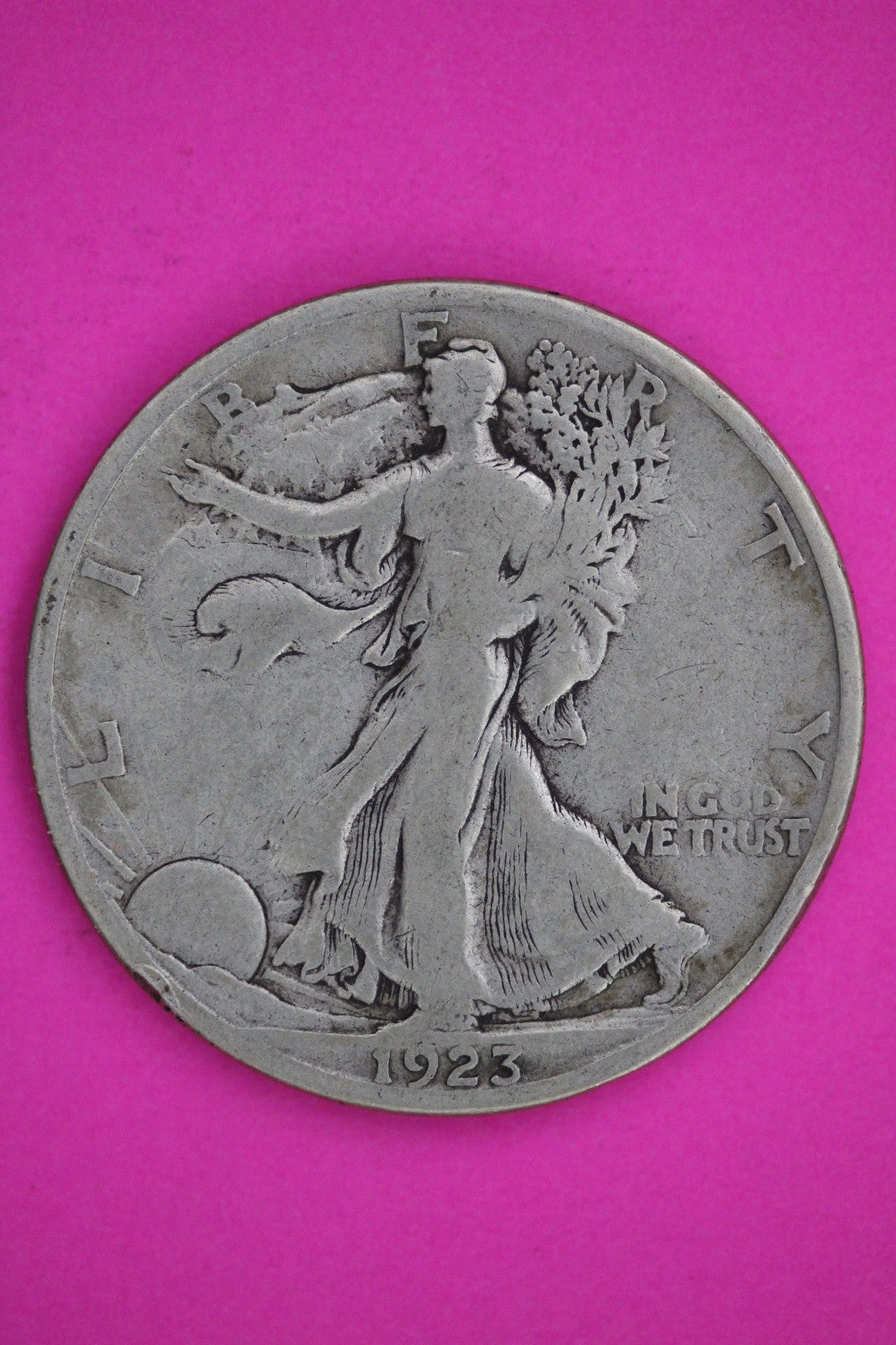 1923 S Walking Liberty Walker Half Dollar Coin Guaranteed Authentic Genuine 2398