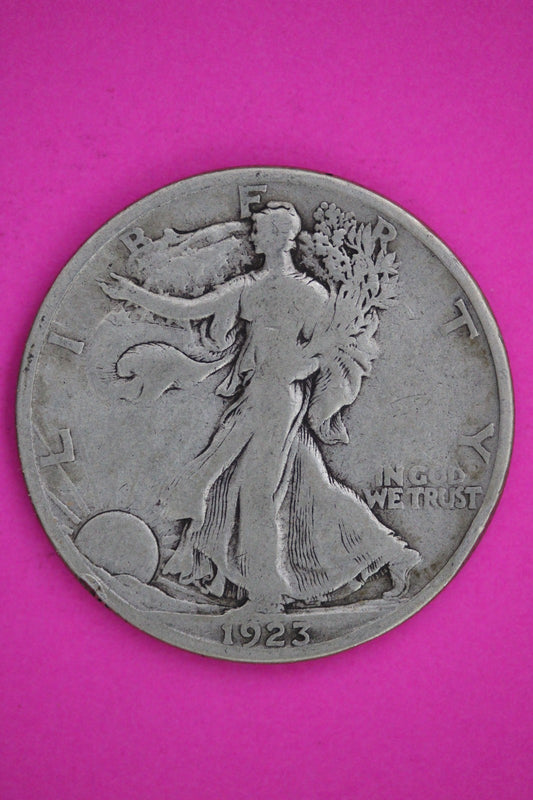 1923 S Walking Liberty Walker Half Dollar Coin Guaranteed Authentic Genuine 2398