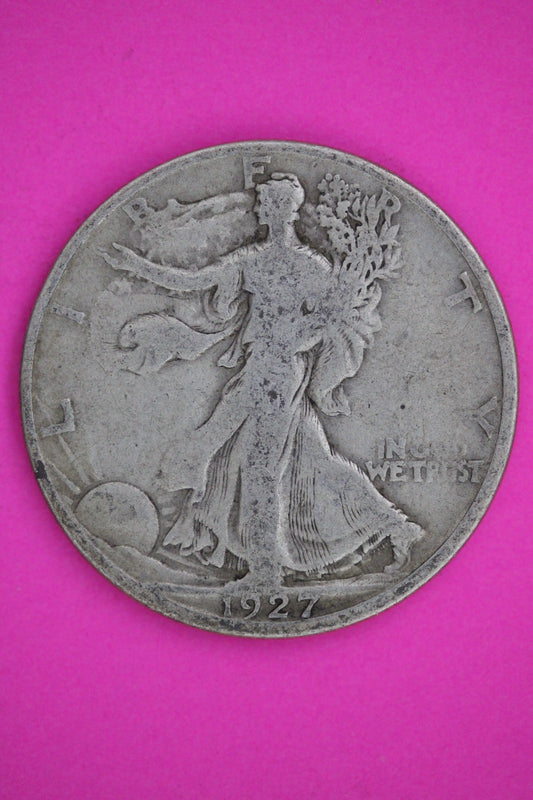 1927 S Walking Liberty Walker Half Dollar Coin Guaranteed Authentic Genuine 2401