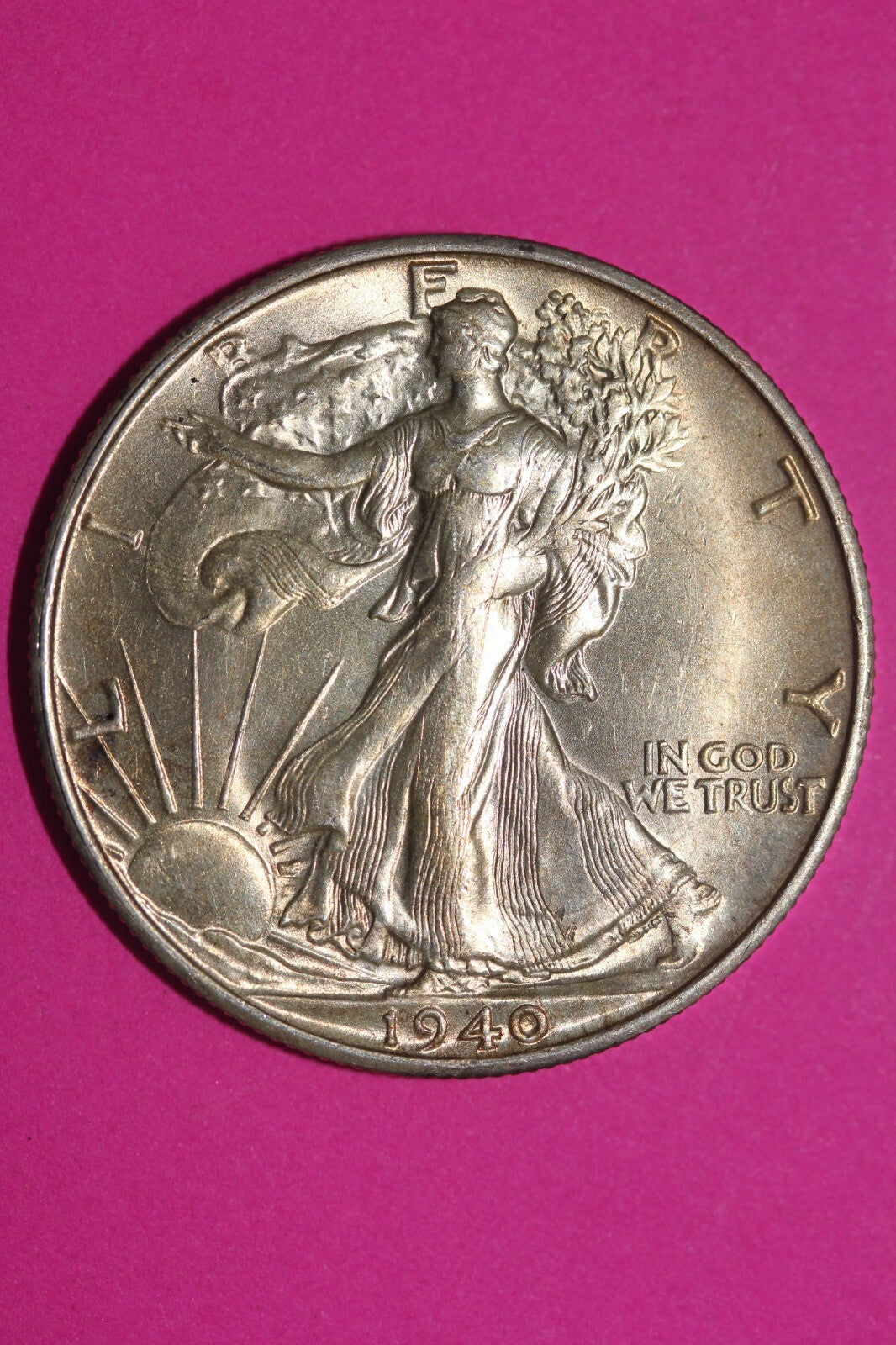 High Grade 1940 S Walking Liberty Silver Half Dollar Guaranteed Authentic 1022