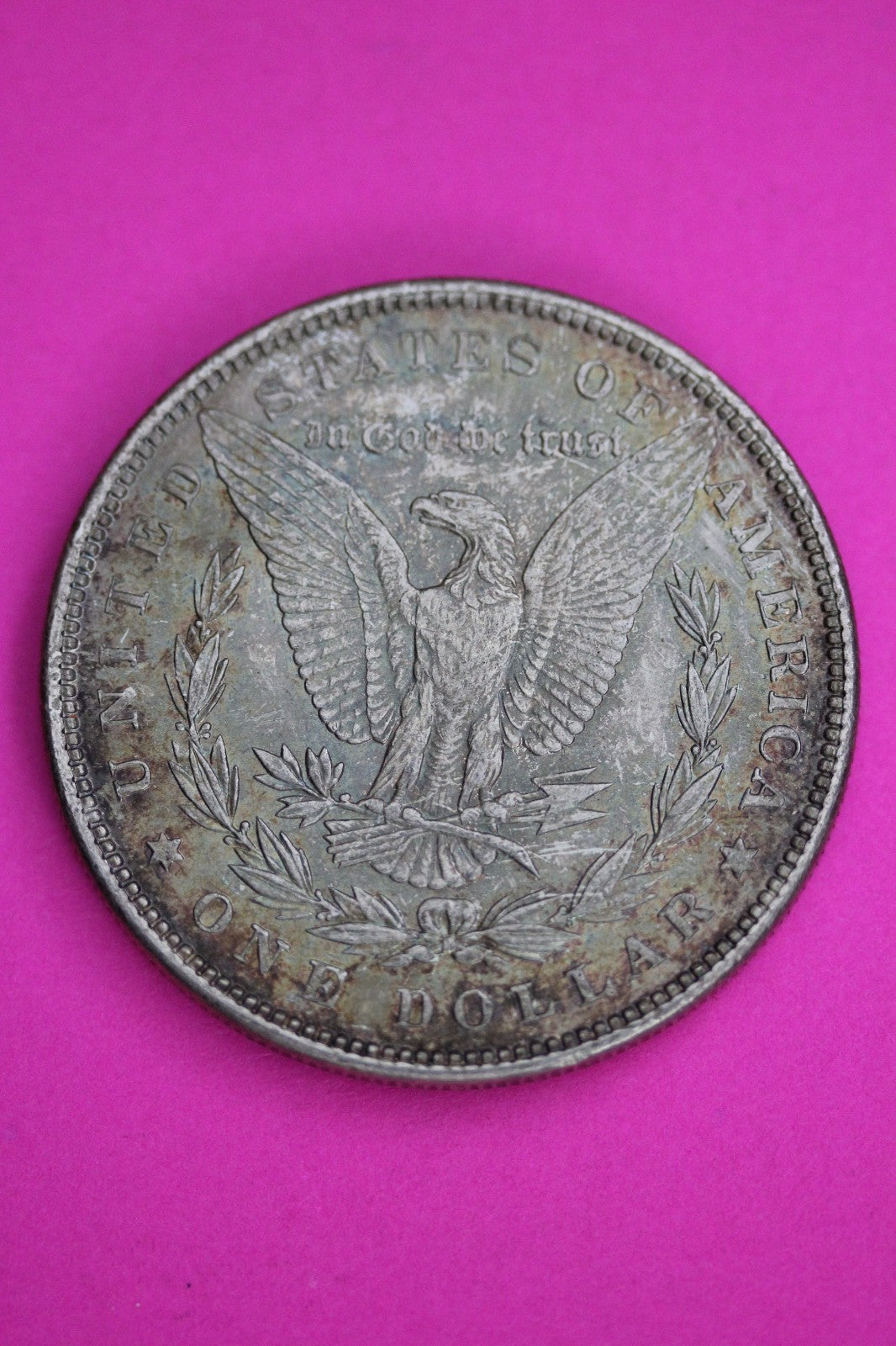 Toned High Grade 1889 P Morgan Liberty Silver Dollar Guaranteed Authentic 1823
