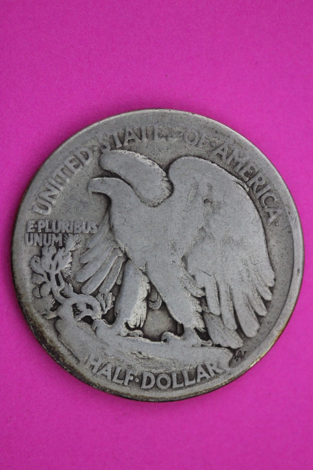 1916 D OBV Walking Liberty Silver Half Dollar Walker Guaranteed Authentic 0272N