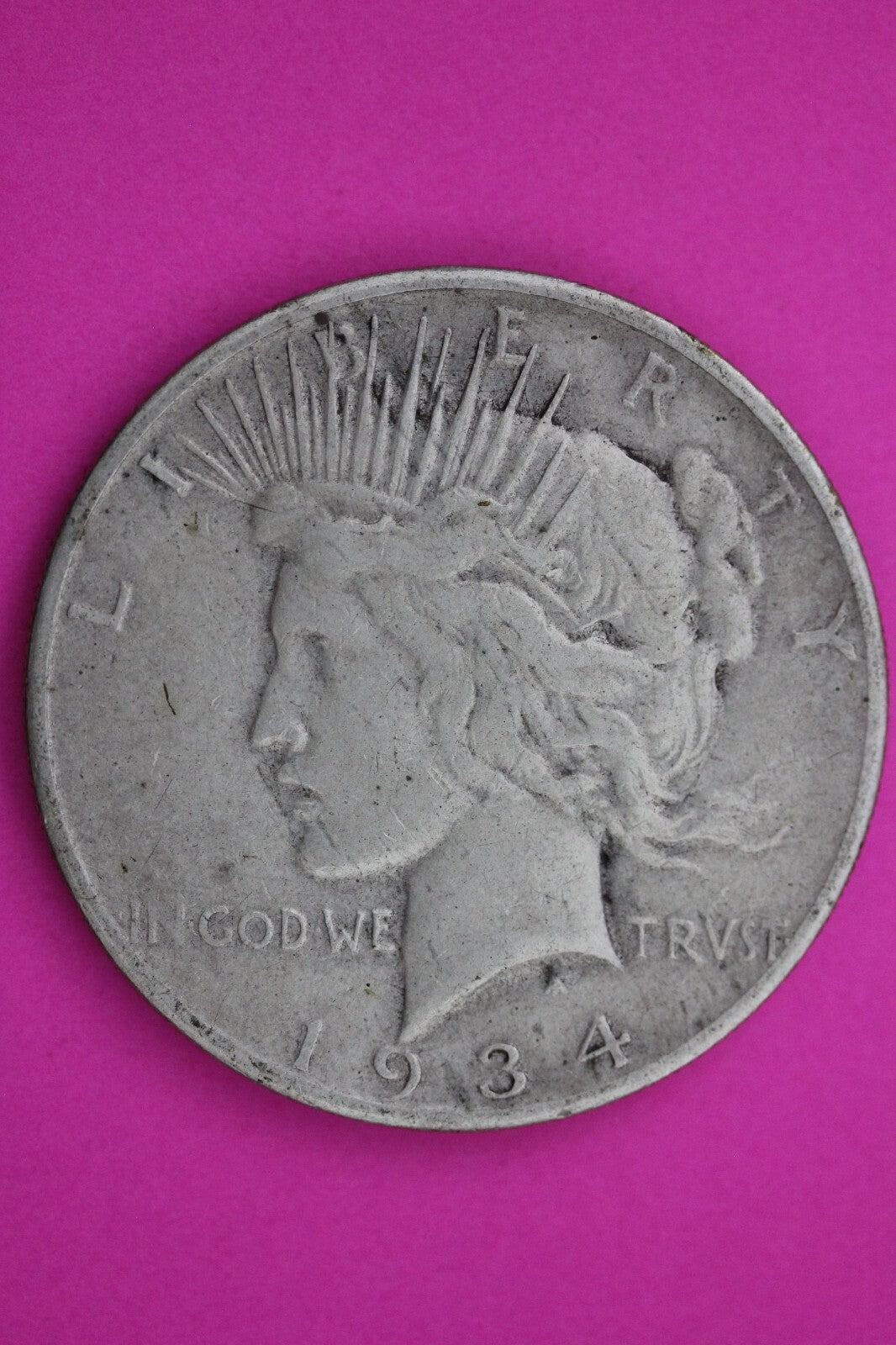 1934 S Liberty Peace Silver Dollar Rare Key Date Coin Guaranteed Authentic 0562N