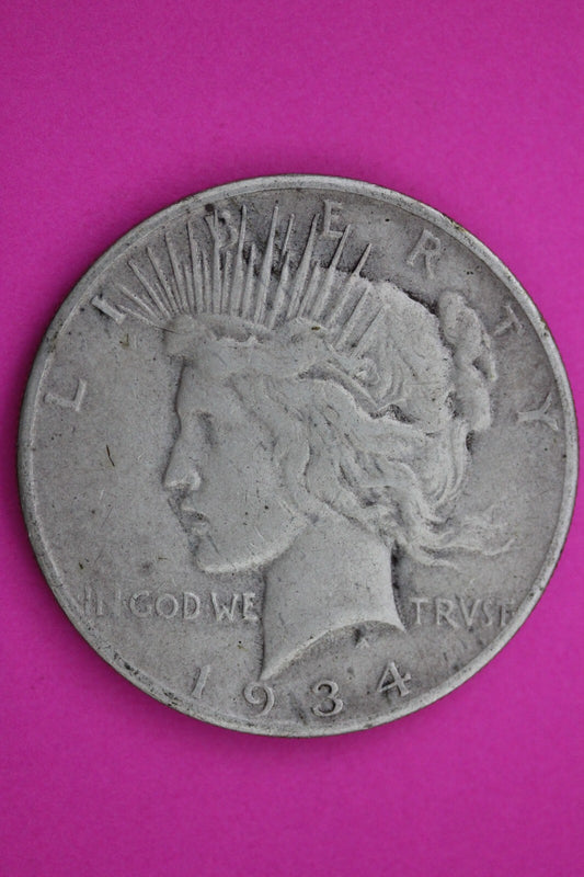 1934 S Liberty Peace Silver Dollar Rare Key Date Coin Guaranteed Authentic 0562N