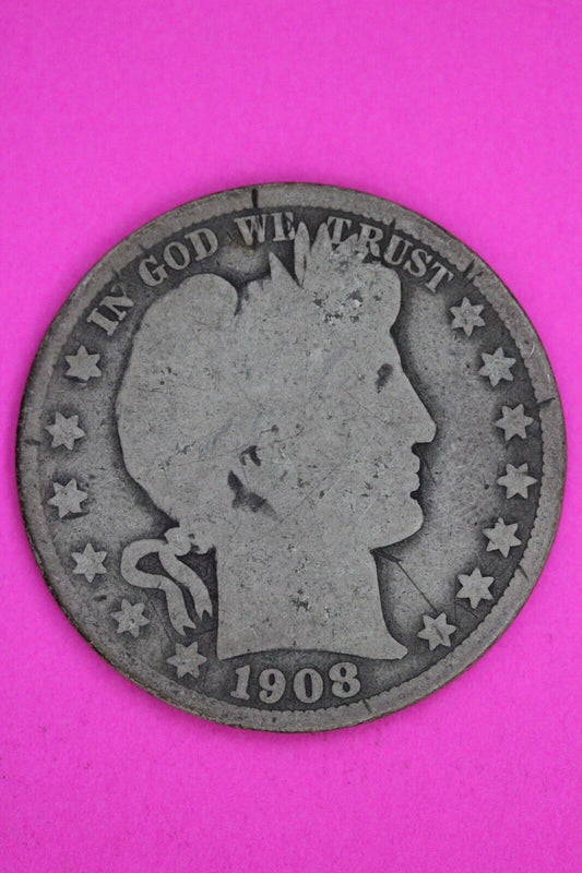 1908 O Barber Liberty Half Dollar Silver Coin You Get The Coin In Pics TOM 23