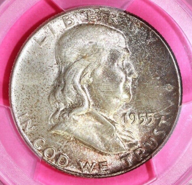 Gold Toned 1955 P MS 65 Bugs Bunny Ben Franklin Half Dollar Trueview PCGS 1188