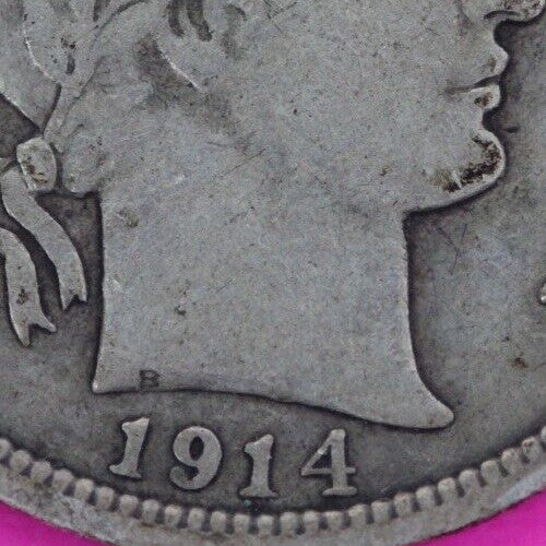 1914 P Barber Liberty Dime Scarce Semi Key Date Silver Coin Philadelphia 130