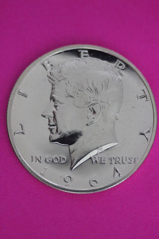 Accented Hair 1964 Proof John F Kennedy Silver Half Dollar Milk Spots N473