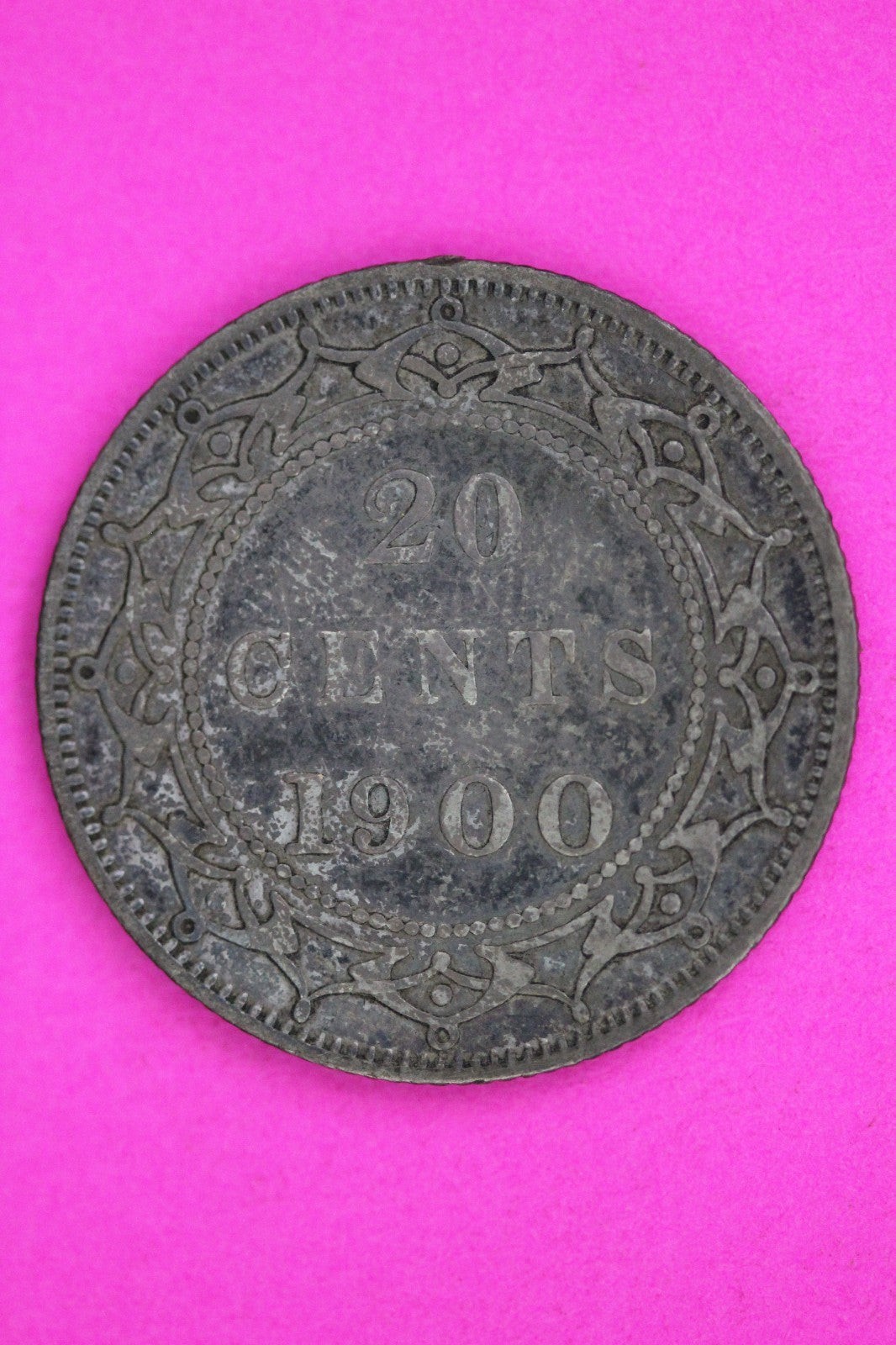 1900 Newfoundland Canada 20 TWENTY Cent Silver Coin Guaranteed Authentic 2242