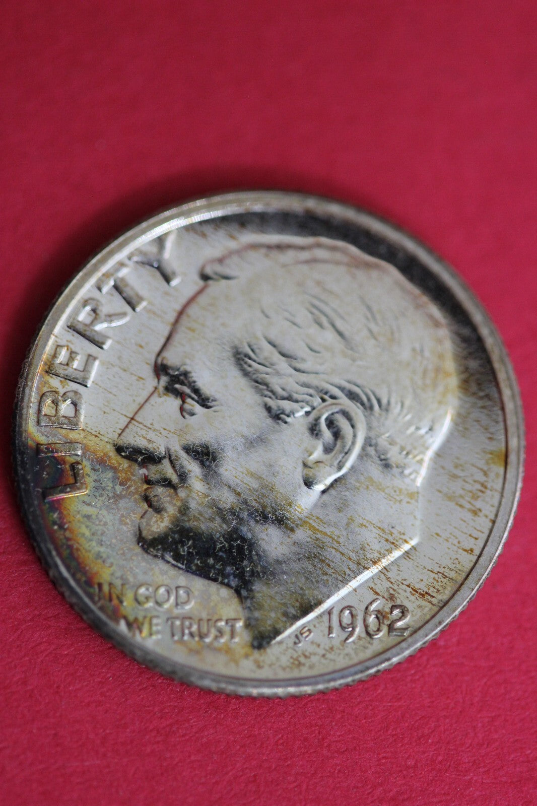 Toned 1962 Silver Proof Roosevelt Dime Exact Coin Shown Fast Shipping OCE 58