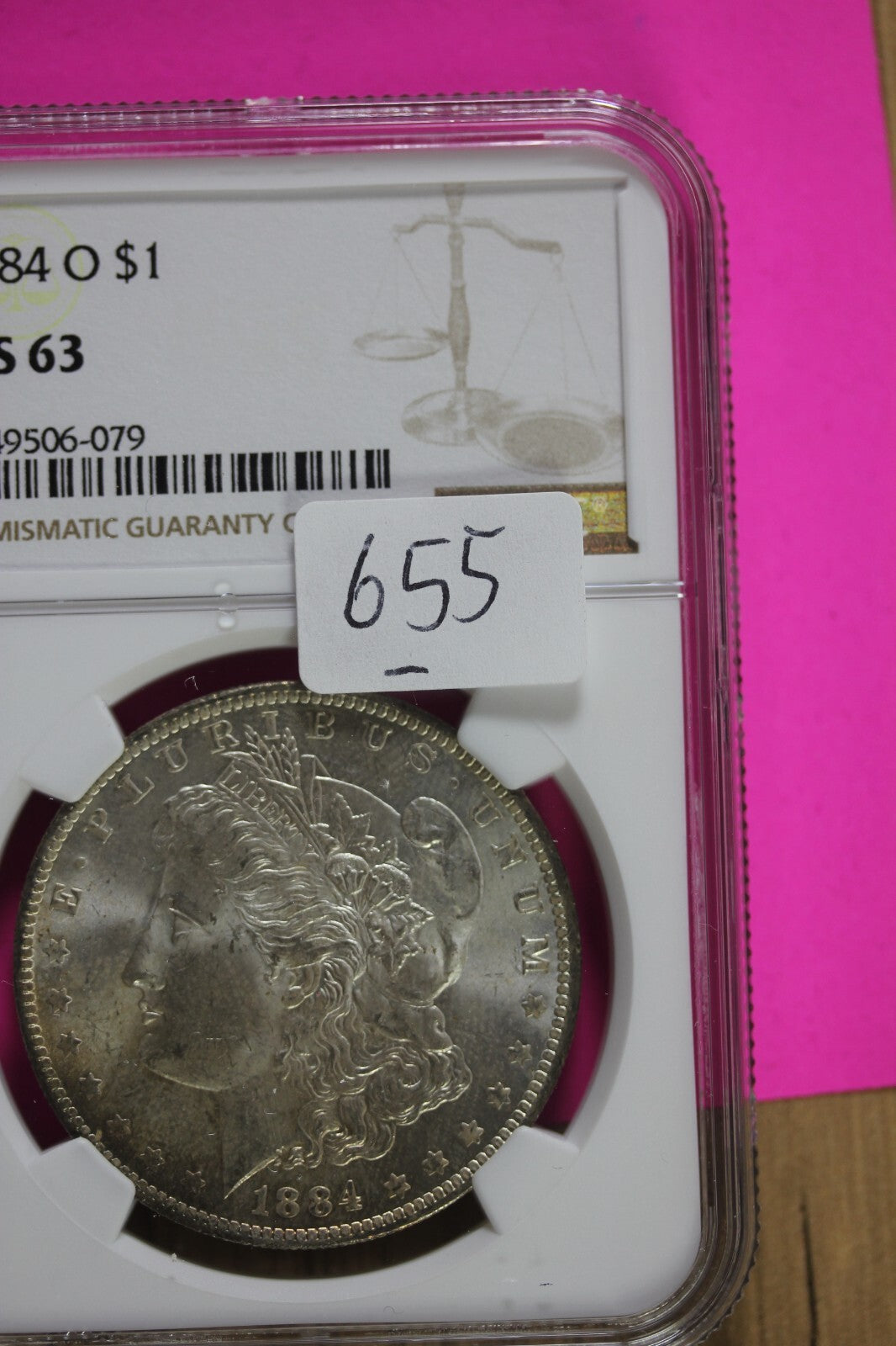 1884 O MS 63 Liberty Morgan Silver Dollar NGC Certified Graded Authentic 655