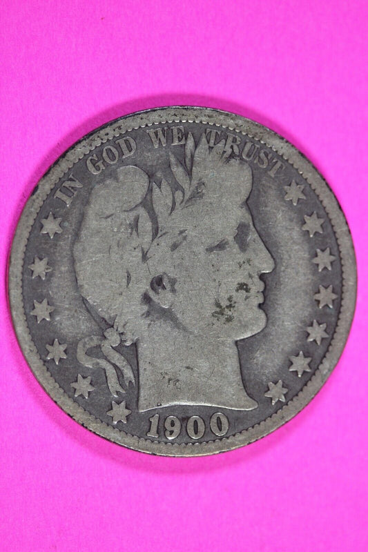1900 O Barber Liberty Half Dollar Scarce Semi Key Date Coin New Orleans 279