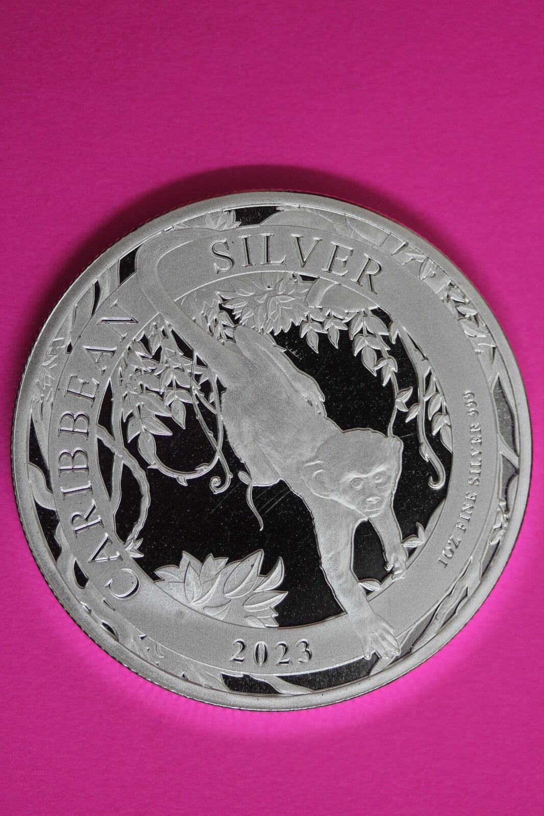 Gem BU 2023 Barbados Monkey 1 OZ Silver Coin .999 Fine $1.00 Same Coin In Pic 28