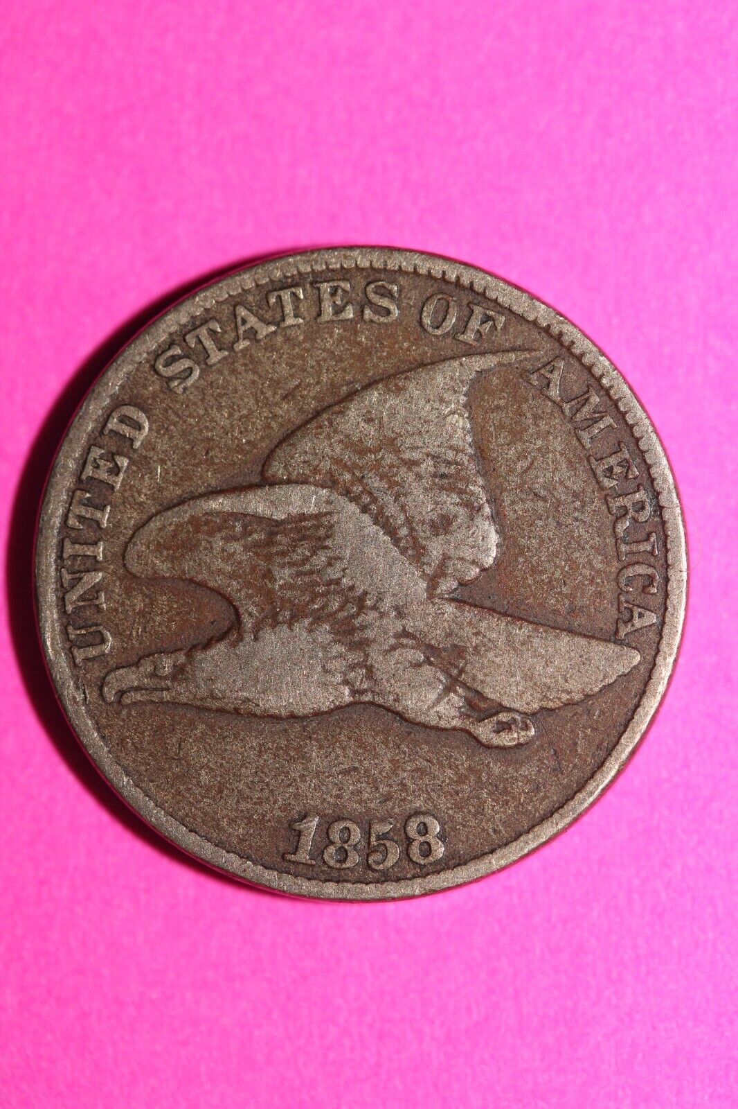 1858 Flying Eagle Cent Penny Exact Scarce Early Type Coin as Pictured 19