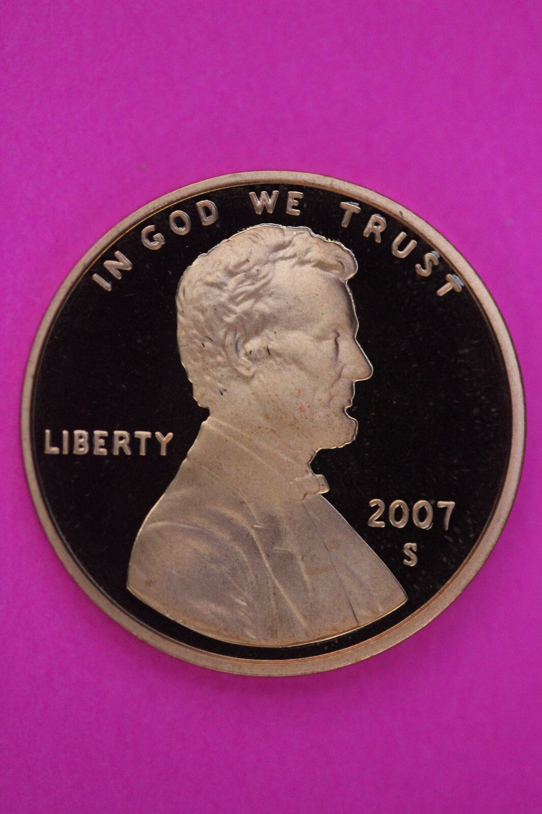 Gem Proof 2007 S Ultra Deep Cameo Lincoln Memorial Cent Same Coin In Pics TOM25