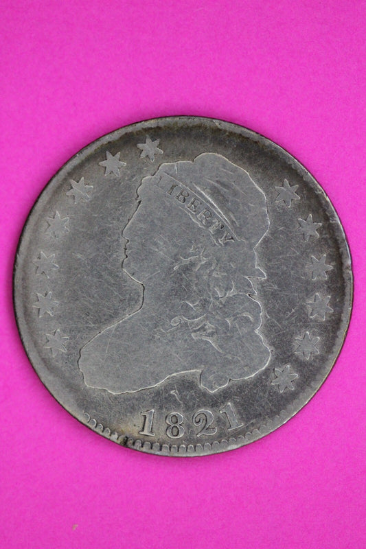 1821 Bust Cap Quarter Lady Liberty Guaranteed Authentic & Genuine Coin 1423