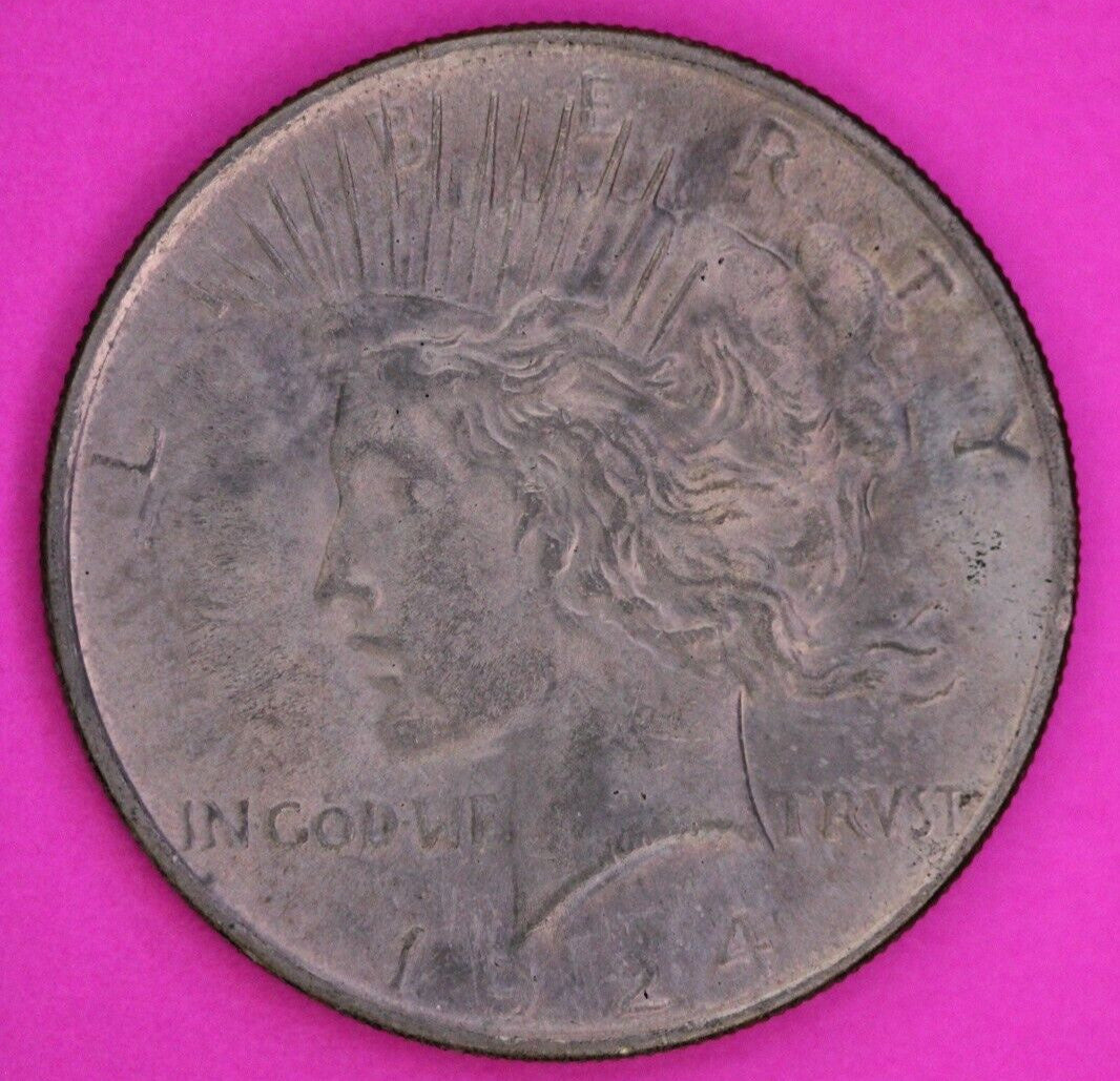 Toned High Grade 1924 P Liberty Peace Silver Dollar Philadelphia Mint Coin 243