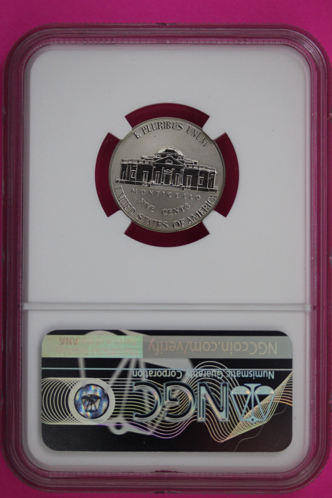 2018 S PF 70 Reverse Proof Jefferson Nickel 1 Coin From a Proof Set NGC Slab 270