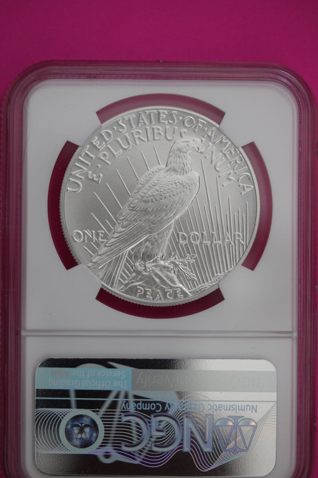 RARE 2021 MS 70 HI Relief Peace Silver Dollar  NGC Authentic Graded Coin 415