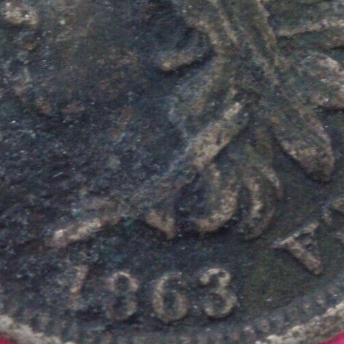 1863 Copper Nickel Indian Head Cent Penny Exact Early Type Coin Pictured 203