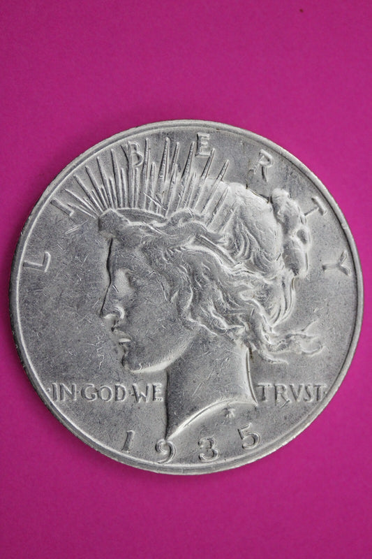 High Grade 1935 S Liberty Peace Silver Dollar San Francisco Mint Nice Luster 99