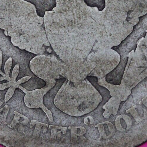 1904 O Barber Liberty Silver Quarter Scarce Semi Key Date New Orleans Mint 86