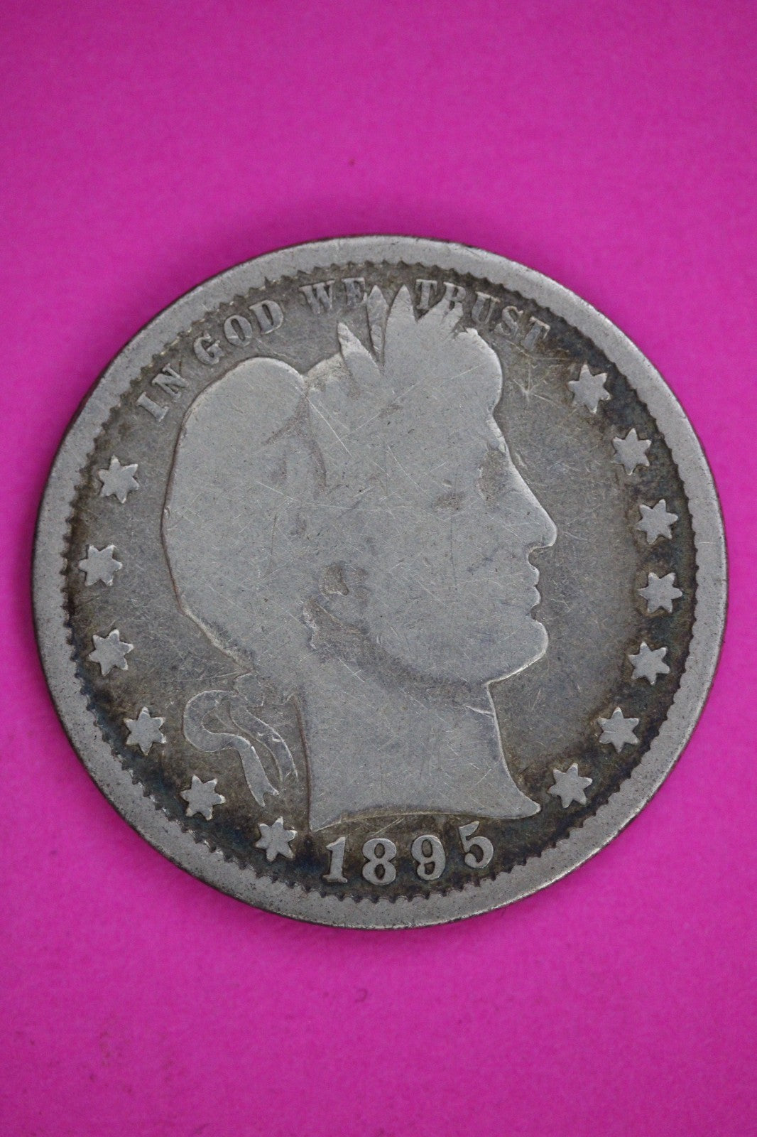 1895 S Barber Liberty Quarter Silver Guaranteed Authentic & Genuine Coin 2848