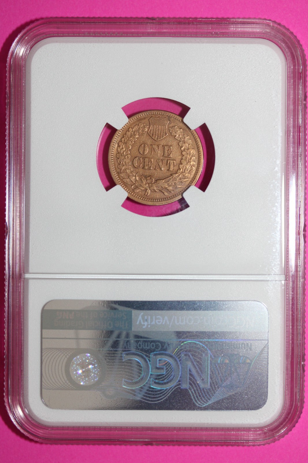 1869 Indian Head Cent Penny VF Details Cleaned NGC Certified Authentic Slab 900