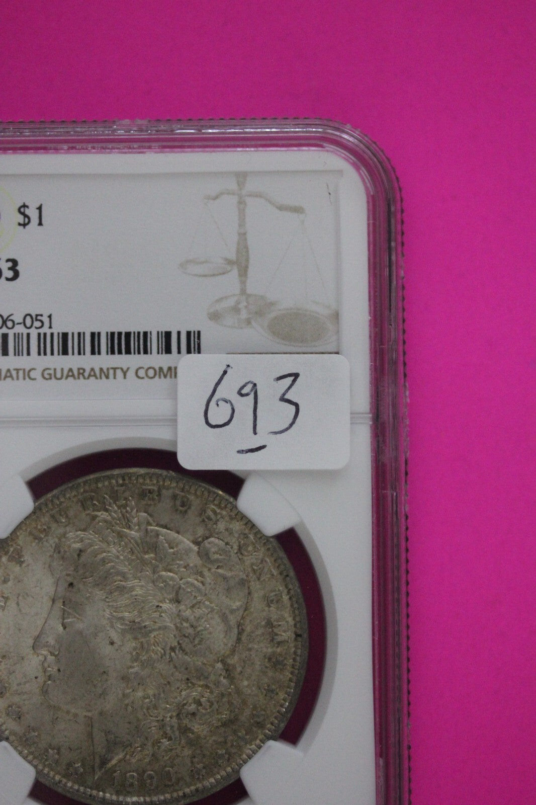 1890 P MS 63 Liberty Morgan Silver Dollar NGC Certified Graded Authentic 693