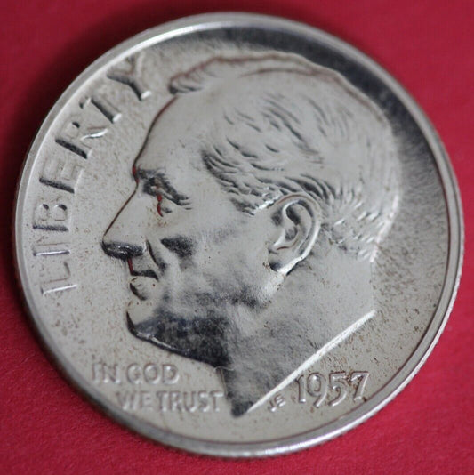 1957 Silver Proof Roosevelt Dime Exact Coin Shown Fast Shipping OCE 49