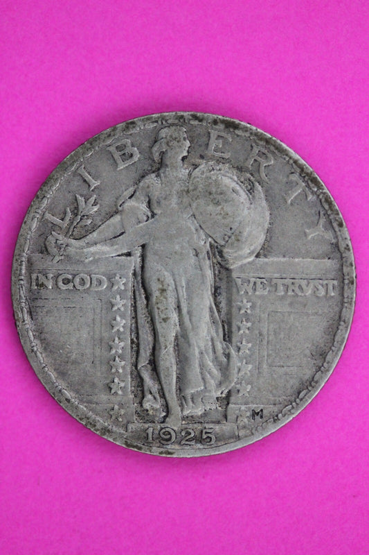 1925 P Standing Liberty Silver Quarter Semi Key Date Coin Exact Coin In Pic 33