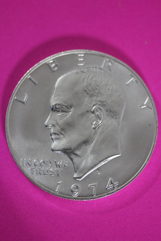 Gem BU 1974 S Ike Eisenhower 40% Silver Dollar You Get Same Coin In Pics TOM 21