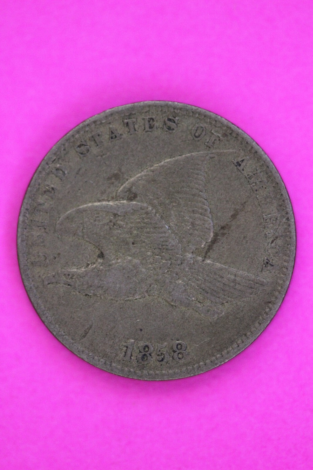 1858 Flying Eagle Cent Penny You Get The Exact Same Scarce Coin In Pics 156