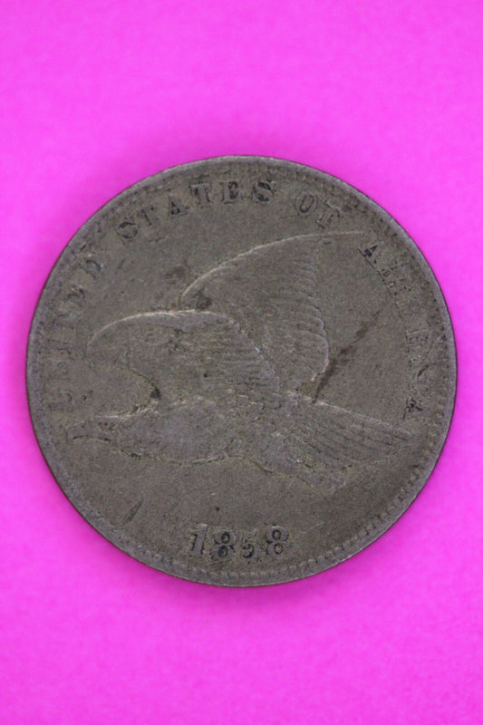 1858 Flying Eagle Cent Penny You Get The Exact Same Scarce Coin In Pics 156