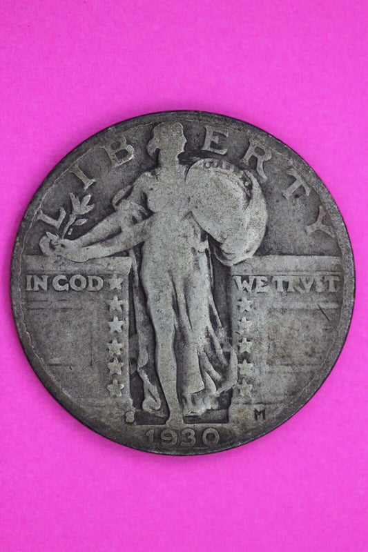 Full Date 1930 S Standing Liberty Silver Quarter You Get The Coin In Pics TOM 74