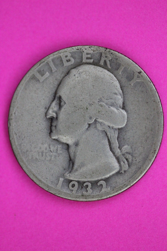 1932 D George Washington Silver Quarter Guaranteed Autthentic Genuine Coin 1469
