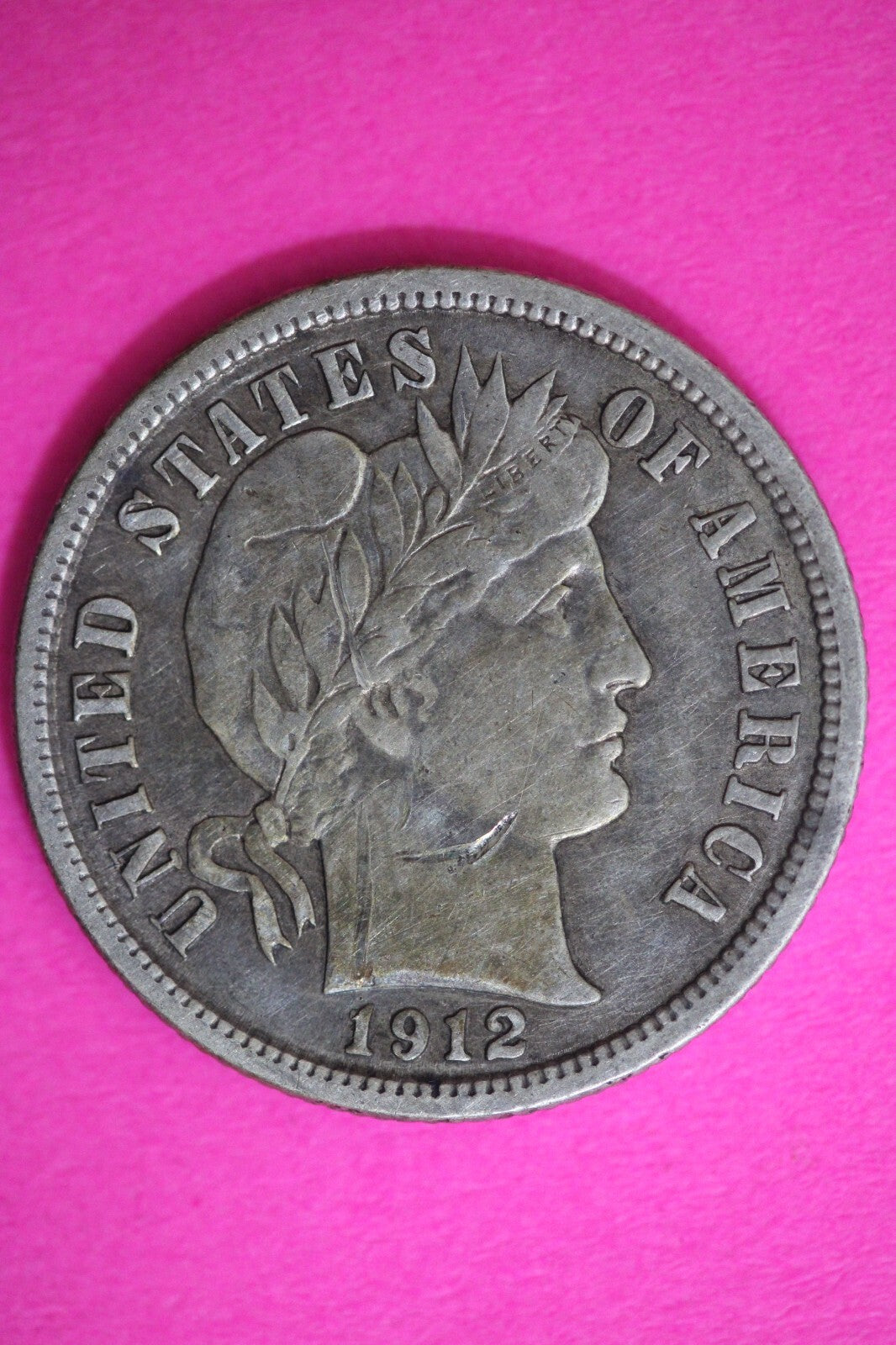 High Grade 1912 P Barber Liberty Dime Scarce Semi Key Date Silver Coin 79