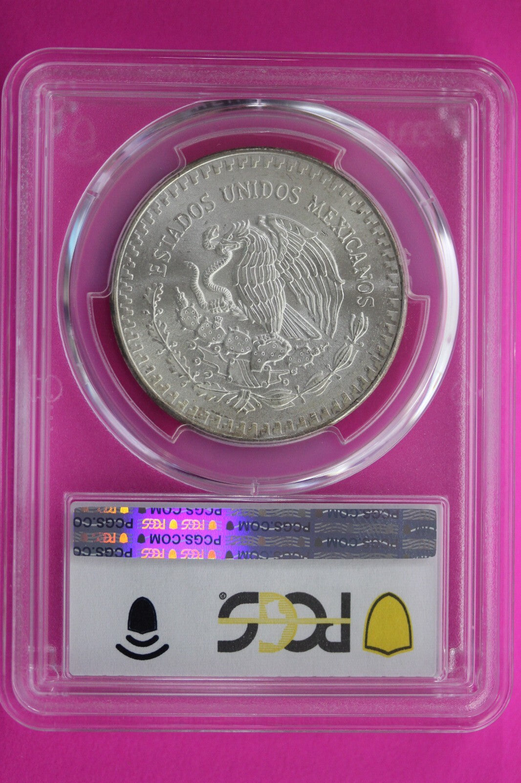 End Of Roll Toned 1983 MS 66 Libertad Mexico 1 OZ Silver Coin PCGS Certified 229