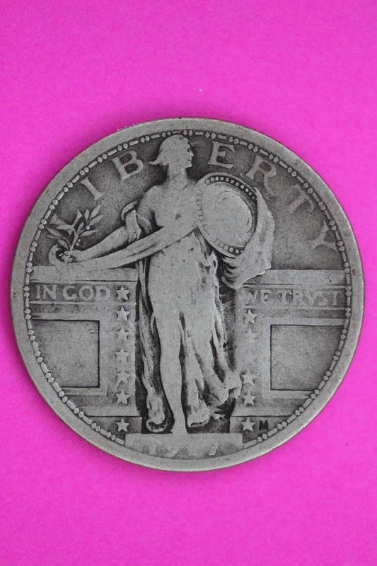 1917 P Type 1 Standing Liberty Silver Quarter Guaranteed Authentic Genuine 1219