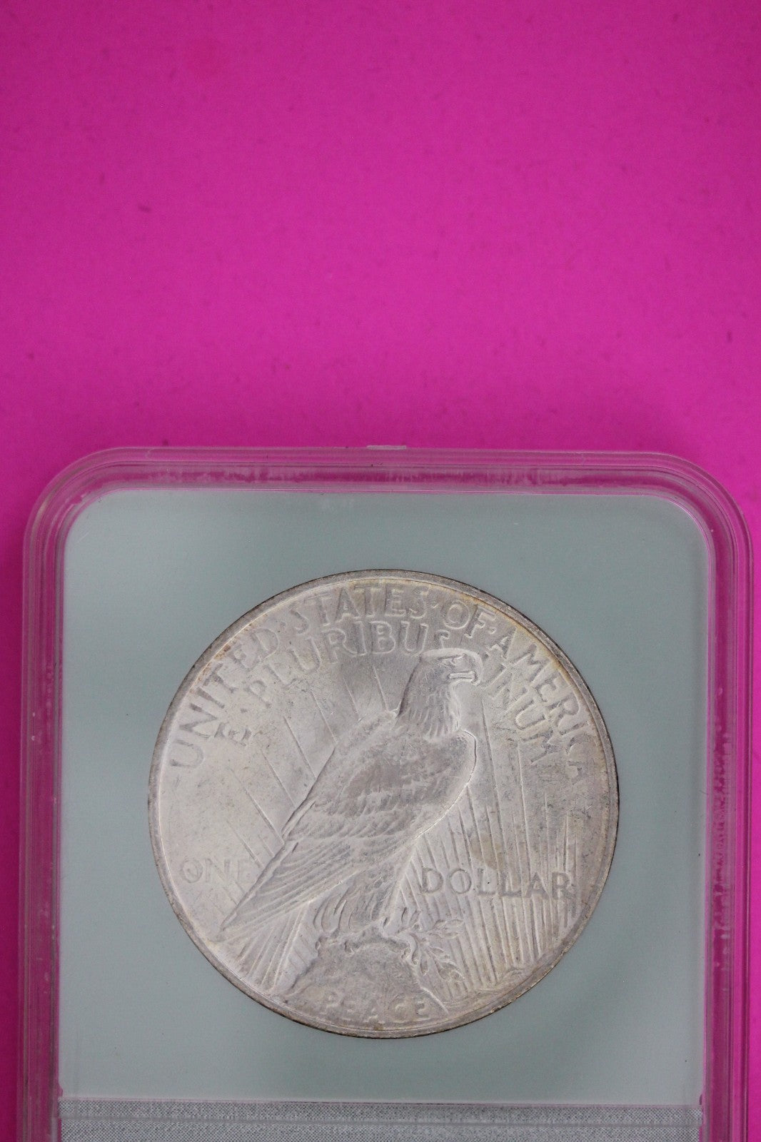 Toned 1923 P Peace Liberty Silver Dollar Guaranteed Authentic Genuine Slab 1329