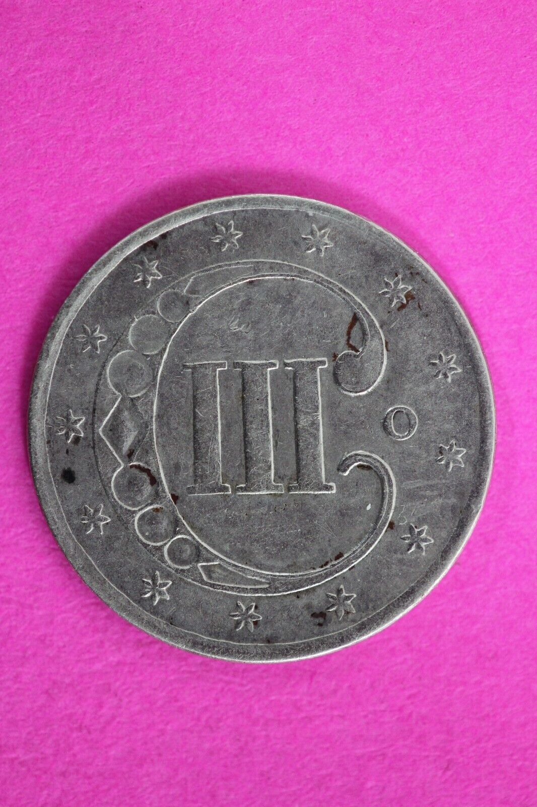 High Grade 1851 O Trime 3 Three Cent Silver Dime Rare  Semi Key Date Coin 139