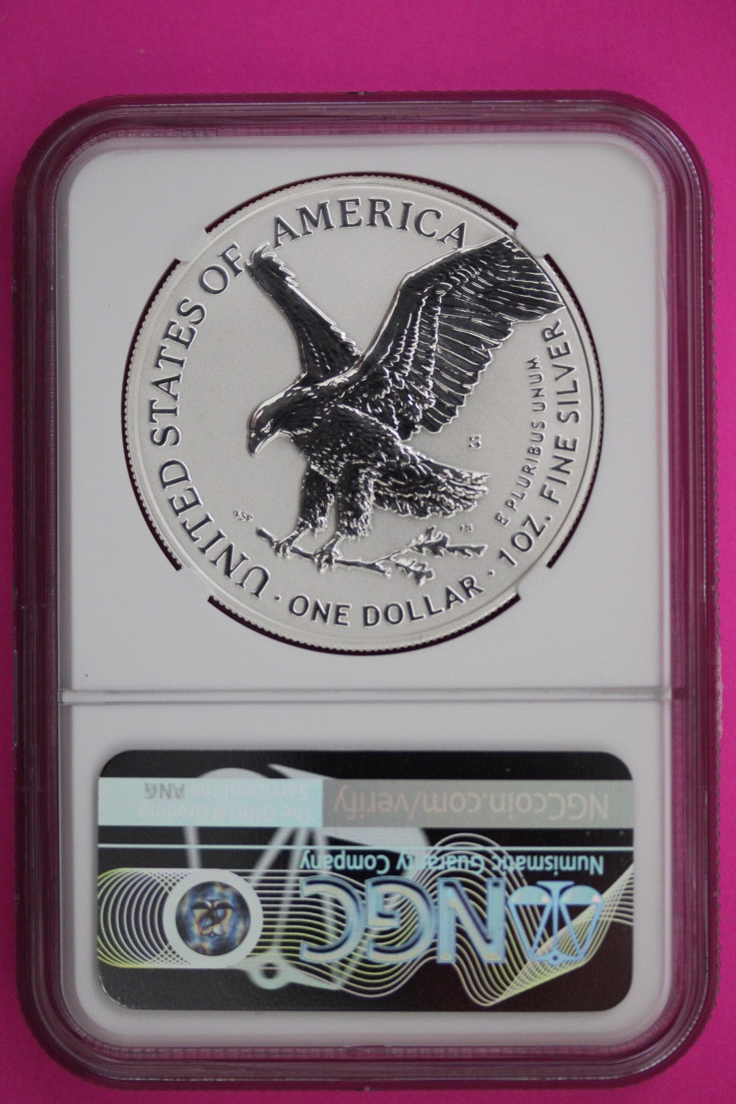2021 S T2 Reverse Proof Silver Eagle PF 69 One Coin From Design Set NGC Slab 76