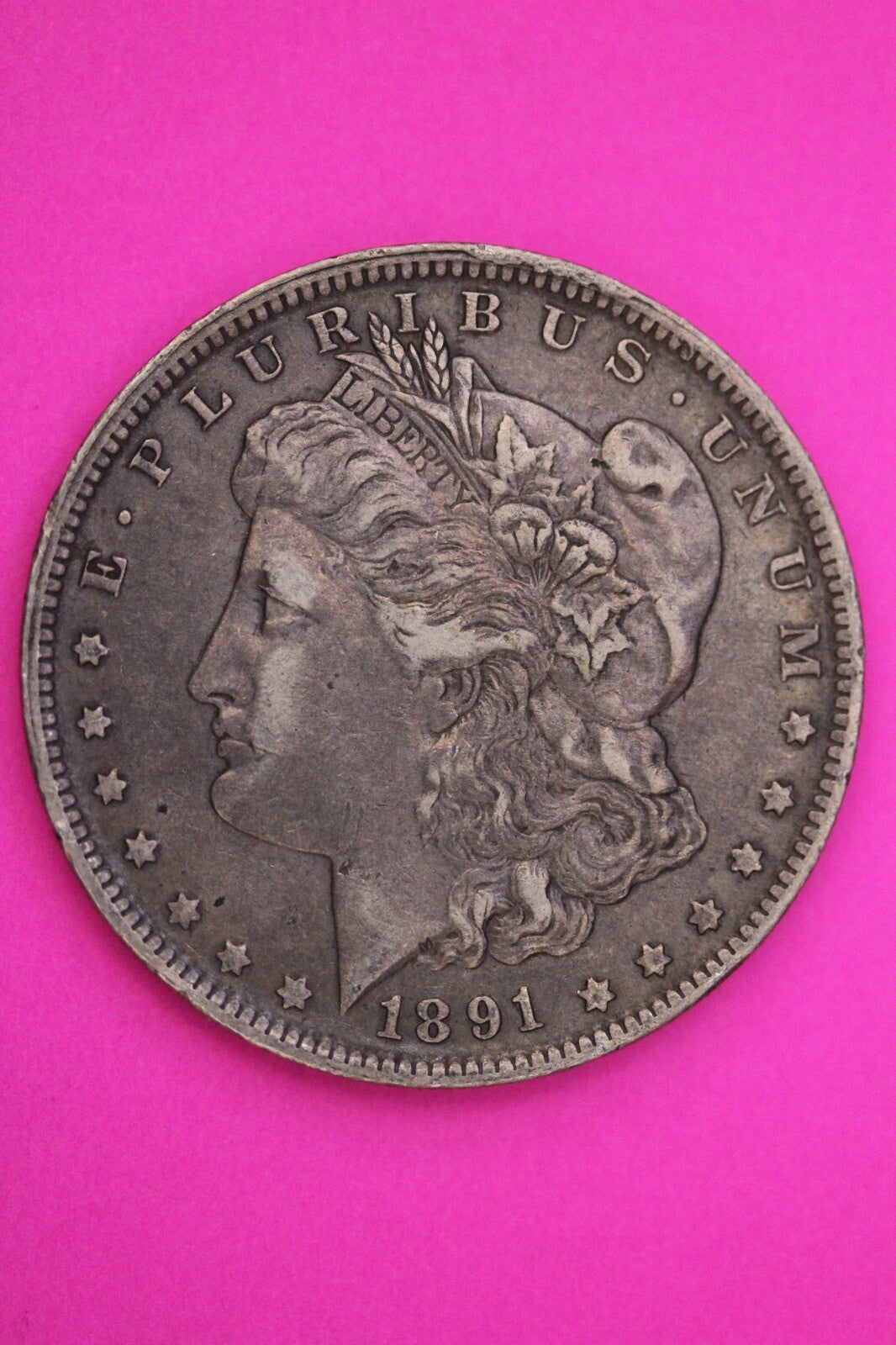Toned 1891 O Morgan Silver Dollar Liberty Rare Key Date Coin New Orleans 353