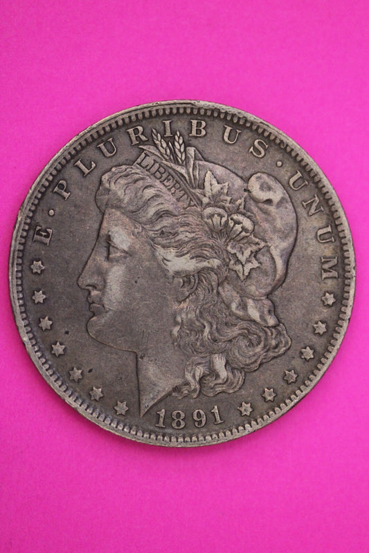 Toned 1891 O Morgan Silver Dollar Liberty Rare Key Date Coin New Orleans 353