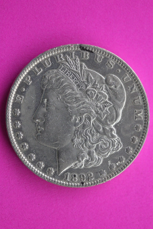 Hi Grade 1892 P Morgan Lady Liberty Rare Date Silver Dollar Authentic Coin 0386N