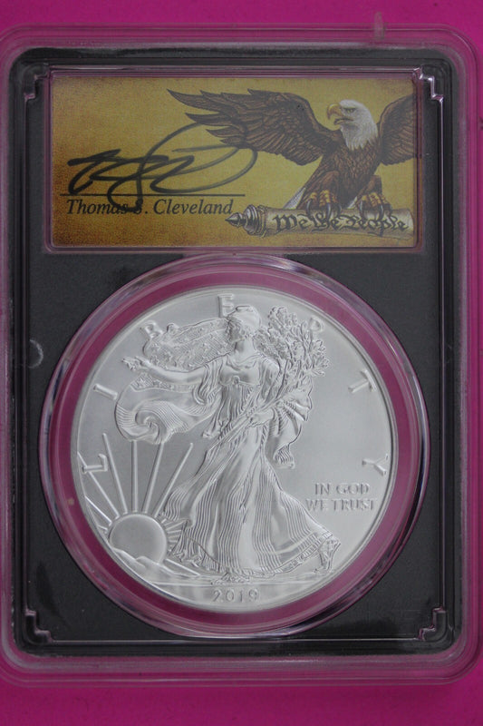 2019 (W) SP 70 Silver Eagle Thomas Cleveland PCGS Certified Graded Authentic 650