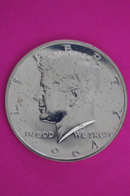 Accented Hair 1964 Proof John F Kennedy Silver Half Dollar Milk Spots N463