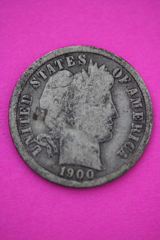1900 O Barber Liberty Dime Scarce Semi Key Date Silver Coin New Orleans 194