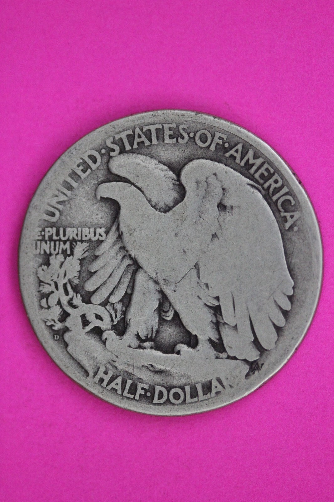 1919 D Walking Liberty Silver Half Dollar Guaranteed Authentic Genuine Coin 1502